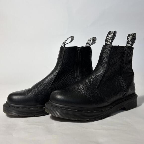Dr. Martens Shoes - dr martens black leather chunky chelsea boots with zippers